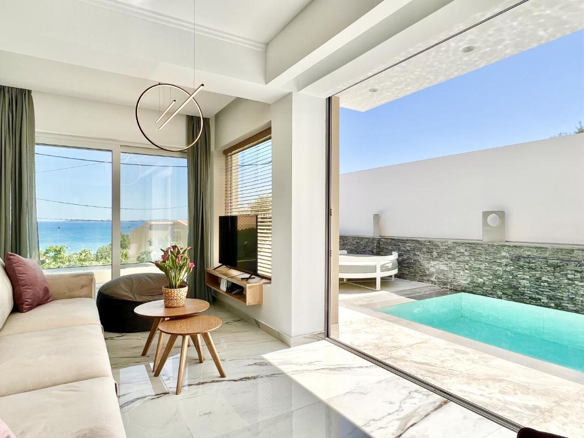 Luxury Villa Barbati Sun With Private Pool By Dadovillas ภายนอก รูปภาพ