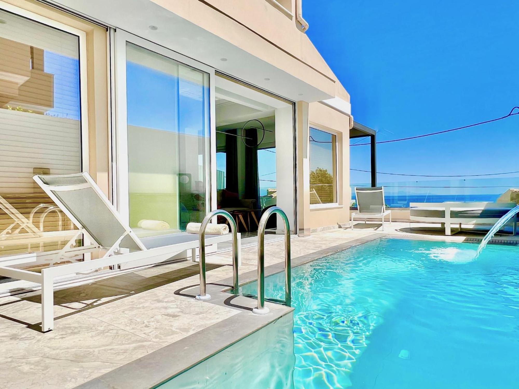 Luxury Villa Barbati Sun With Private Pool By Dadovillas ภายนอก รูปภาพ